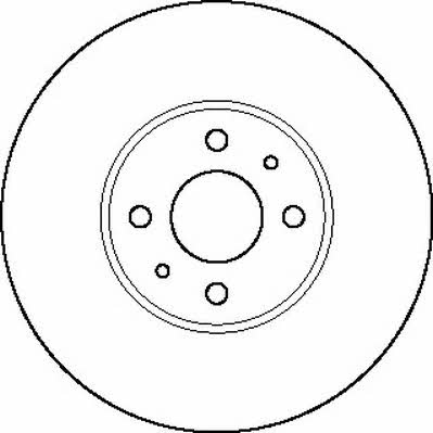 Jurid/Bendix 561517J Rear brake disc, non-ventilated 561517J