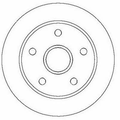 Jurid/Bendix 561566J Rear brake disc, non-ventilated 561566J