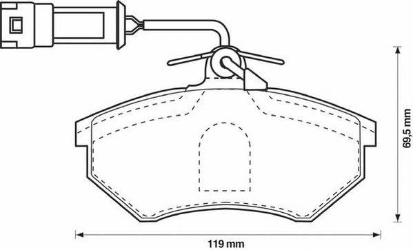 Jurid/Bendix 571356D Brake Pad Set, disc brake 571356D