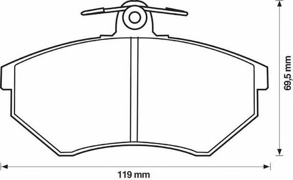 Jurid/Bendix 571376J-AS Brake Pad Set, disc brake 571376JAS