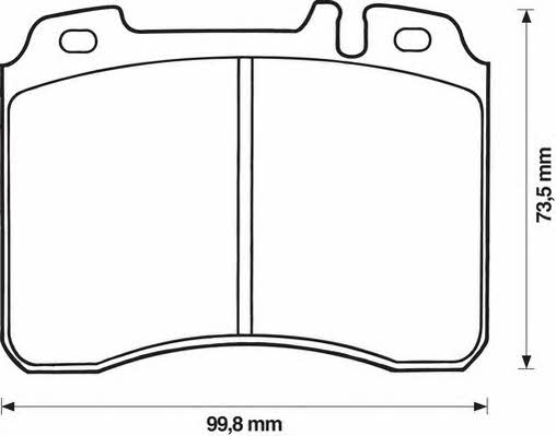 Jurid/Bendix 571413J-AS Brake Pad Set, disc brake 571413JAS