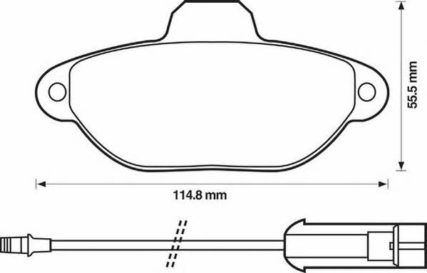 Jurid/Bendix 571523J-AS Brake Pad Set, disc brake 571523JAS