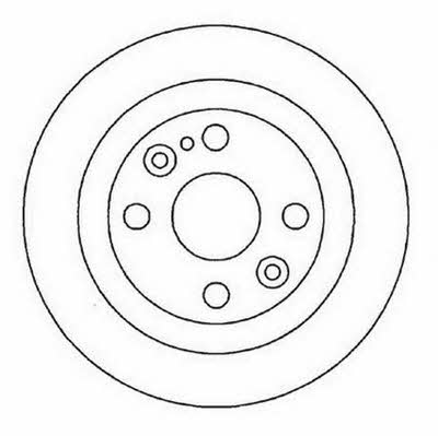 Jurid/Bendix 561714J Rear brake disc, non-ventilated 561714J
