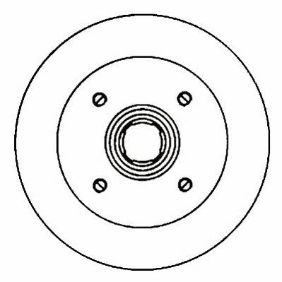 Jurid/Bendix 561733J Rear brake disc, non-ventilated 561733J