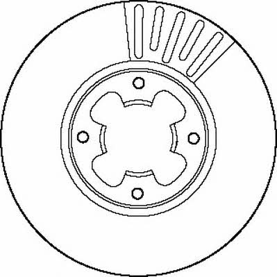 Jurid/Bendix 561737J Front brake disc ventilated 561737J