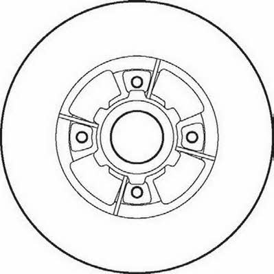 Jurid/Bendix 561868J Rear brake disc, non-ventilated 561868J