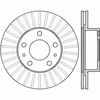 Jurid/Bendix 561984J Front brake disc ventilated 561984J