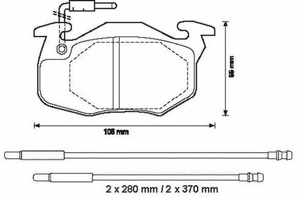 Jurid/Bendix 571525J-AS Brake Pad Set, disc brake 571525JAS