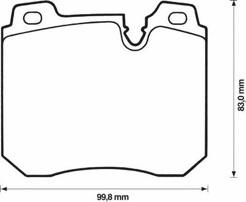 Jurid/Bendix 571842J-AS Brake Pad Set, disc brake 571842JAS