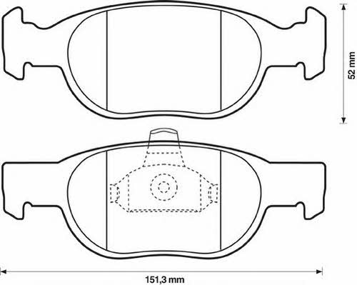 Jurid/Bendix 571949J Brake Pad Set, disc brake 571949J