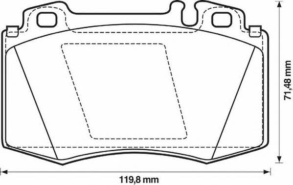 Jurid/Bendix 571961J-AS Brake Pad Set, disc brake 571961JAS