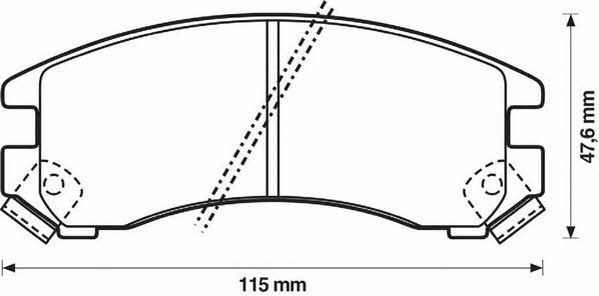 Jurid/Bendix 572236J Brake Pad Set, disc brake 572236J