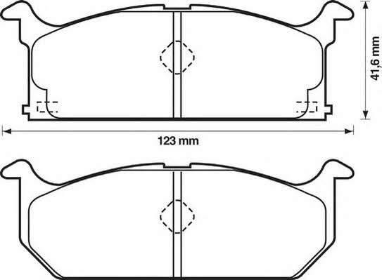 Jurid/Bendix 572261J Brake Pad Set, disc brake 572261J