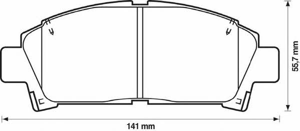 Jurid/Bendix 572357J Brake Pad Set, disc brake 572357J