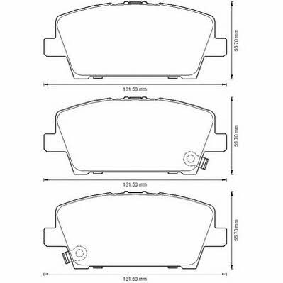 Jurid/Bendix 572579J Brake pad set 572579J 572579J Jurid/Bendix Brake pad set