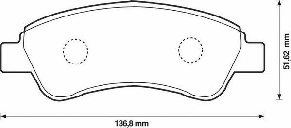Jurid/Bendix 573030J-AS Brake Pad Set, disc brake 573030JAS