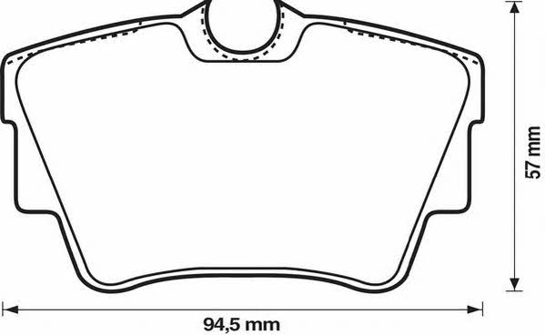 Jurid/Bendix 573059J Rear disc brake pads, set 573059J