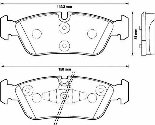 Jurid/Bendix 573138D Brake Pad Set, disc brake 573138D