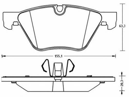 Jurid/Bendix 573187J-AS Brake Pad Set, disc brake 573187JAS