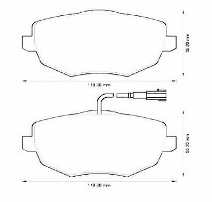 Brake pad kit Lancia Ypsilon: 573211J Jurid/Bendix Brake pad set