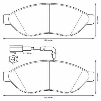 Jurid/Bendix 573260J Brake Pad Set, disc brake 573260J