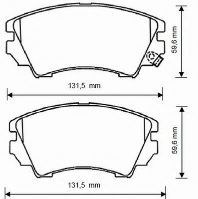 Jurid/Bendix 573269JC Brake Pad Set, disc brake 573269JC