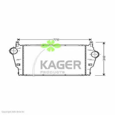 Kager 31-0989 Intercooler, charger 310989