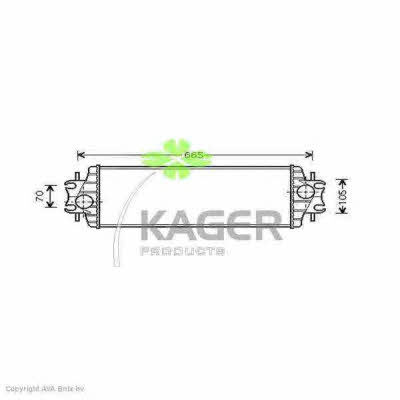 Kager 31-0991 Intercooler, charger 310991