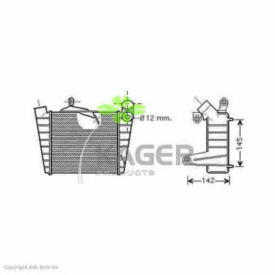 Kager 31-1237 Intercooler, charger 311237