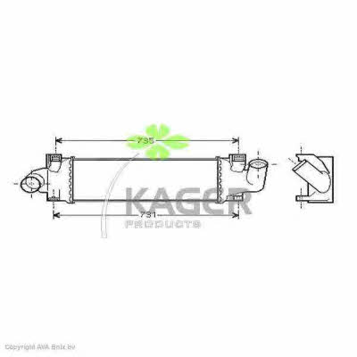 Kager 31-0375 Intercooler, charger 310375