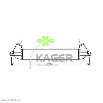 Kager 31-0461 Intercooler, charger 310461