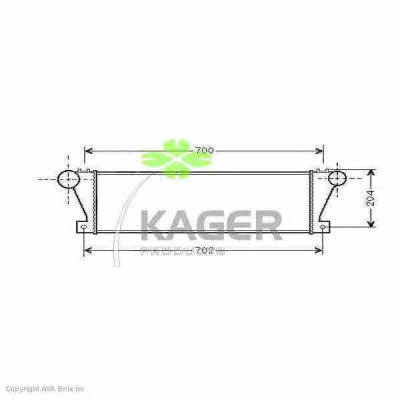 Kager 31-0546 Intercooler, charger 310546