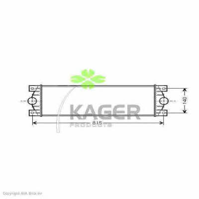 Kager 31-4029 Intercooler, charger 314029