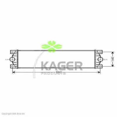 Kager 31-4030 Intercooler, charger 314030