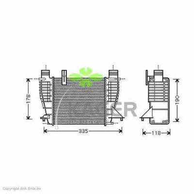 Kager 31-4038 Intercooler, charger 314038