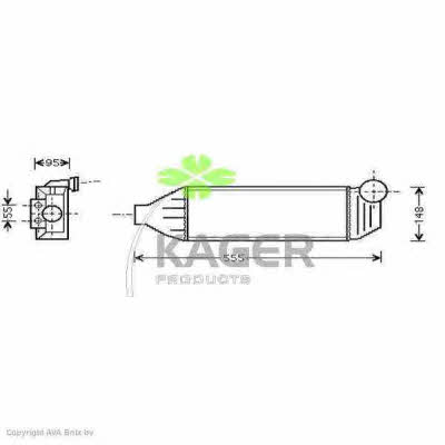 Kager 31-4040 Intercooler, charger 314040