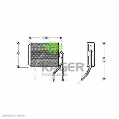 Kager 32-0028 Heat exchanger, interior heating 320028