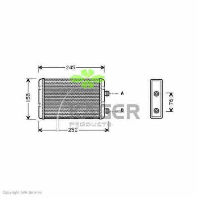 Kager 32-0053 Heat exchanger, interior heating 320053