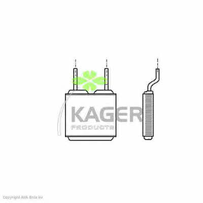 Kager 32-0082 Heat exchanger, interior heating 320082