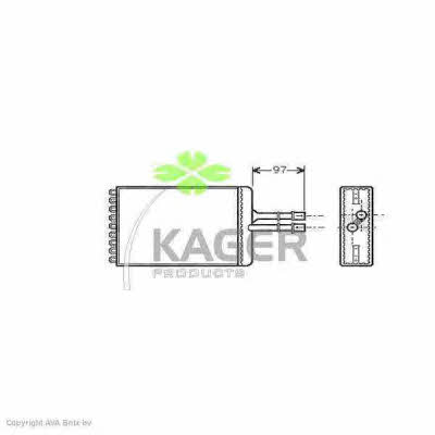 Kager 32-0085 Heat exchanger, interior heating 320085