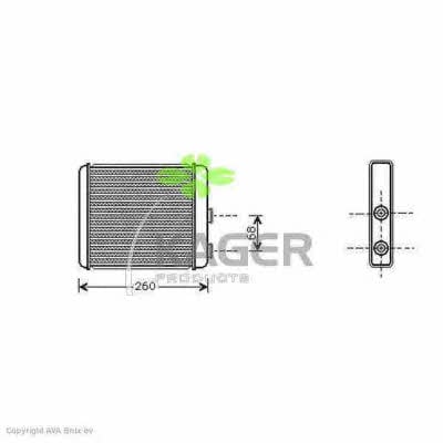 Kager 32-0088 Heat exchanger, interior heating 320088