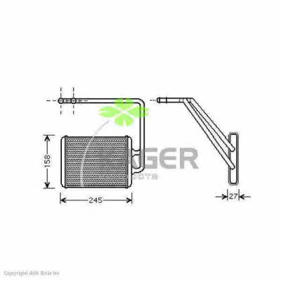 Kager 32-0249 Heat exchanger, interior heating 320249