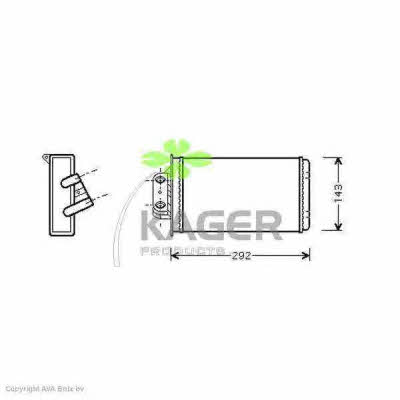 Kager 32-0265 Heat exchanger, interior heating 320265