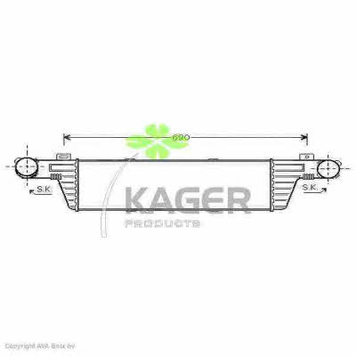 Kager 31-3846 Intercooler, charger 313846