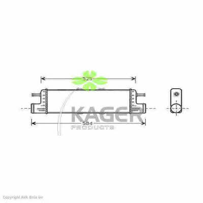 Kager 31-3857 Intercooler, charger 313857