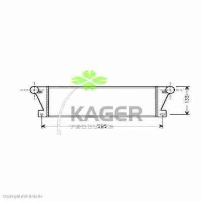 Kager 31-3864 Intercooler, charger 313864
