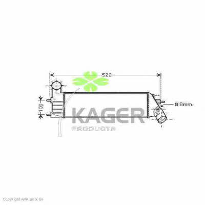 Kager 31-3880 Intercooler, charger 313880