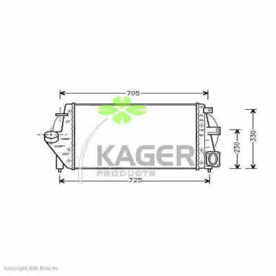 Kager 31-3974 Intercooler, charger 313974