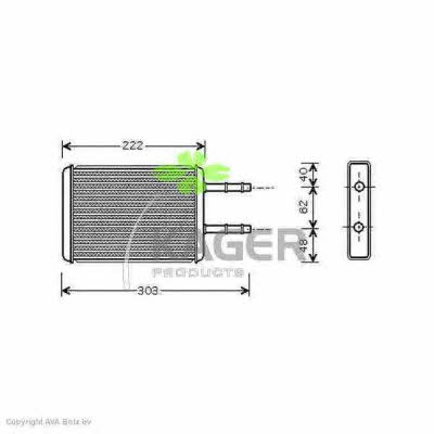 Kager 32-0307 Heat exchanger, interior heating 320307