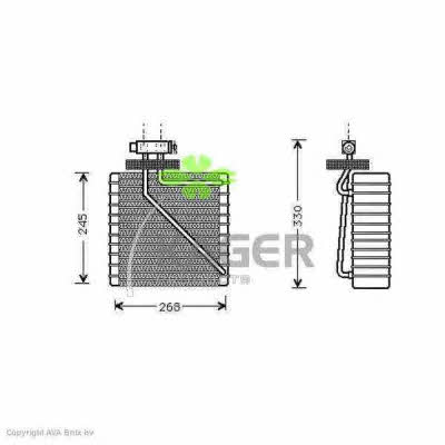 Kager 94-5128 Air conditioner evaporator 945128